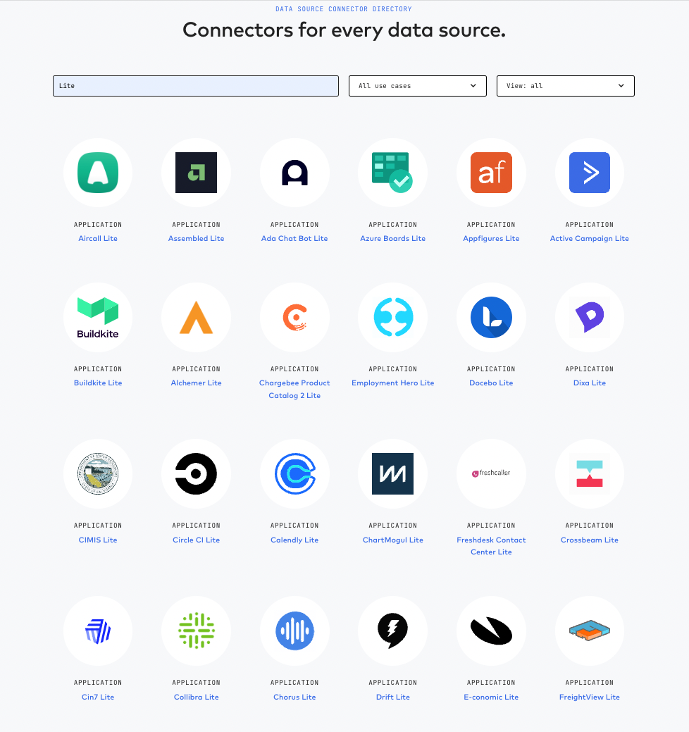 Lite Connectors UI